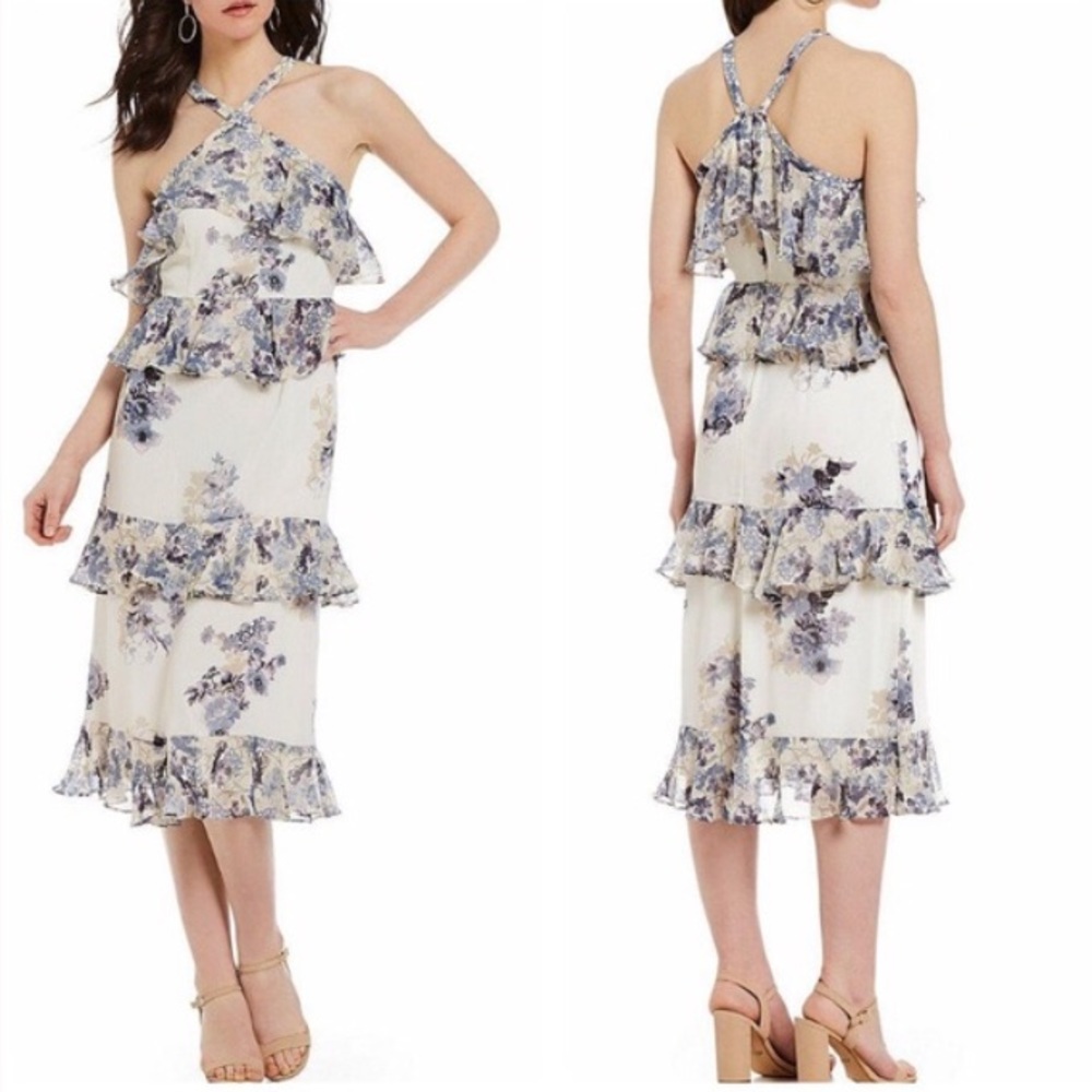 NEW Gianni Bini Floral Halter Midi Dress